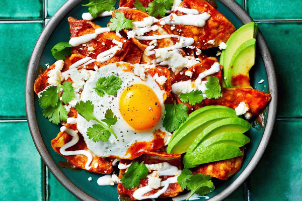 Mexican Chilaquiles Rojos